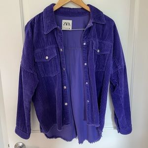 Zara Purple Corduroy Overshirt